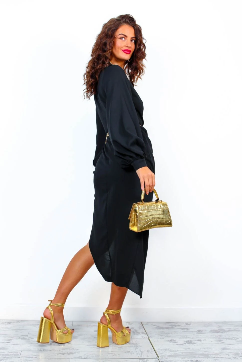A Class Of Your Own - Black Midi Dress 6 A Class Of Your Own - Black Midi Dress - Image 6