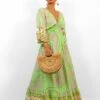 A Perfect Getaway - Lime Printed Maxi Dress
