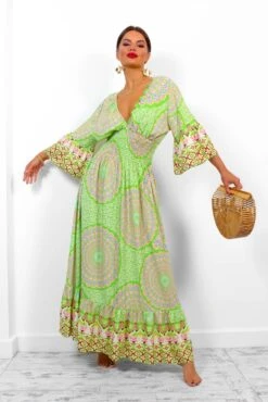 A Perfect Getaway - Lime Printed Maxi Dress -Fashion Clothing Store APerfectGetaway LimePrintedMaxiDress6