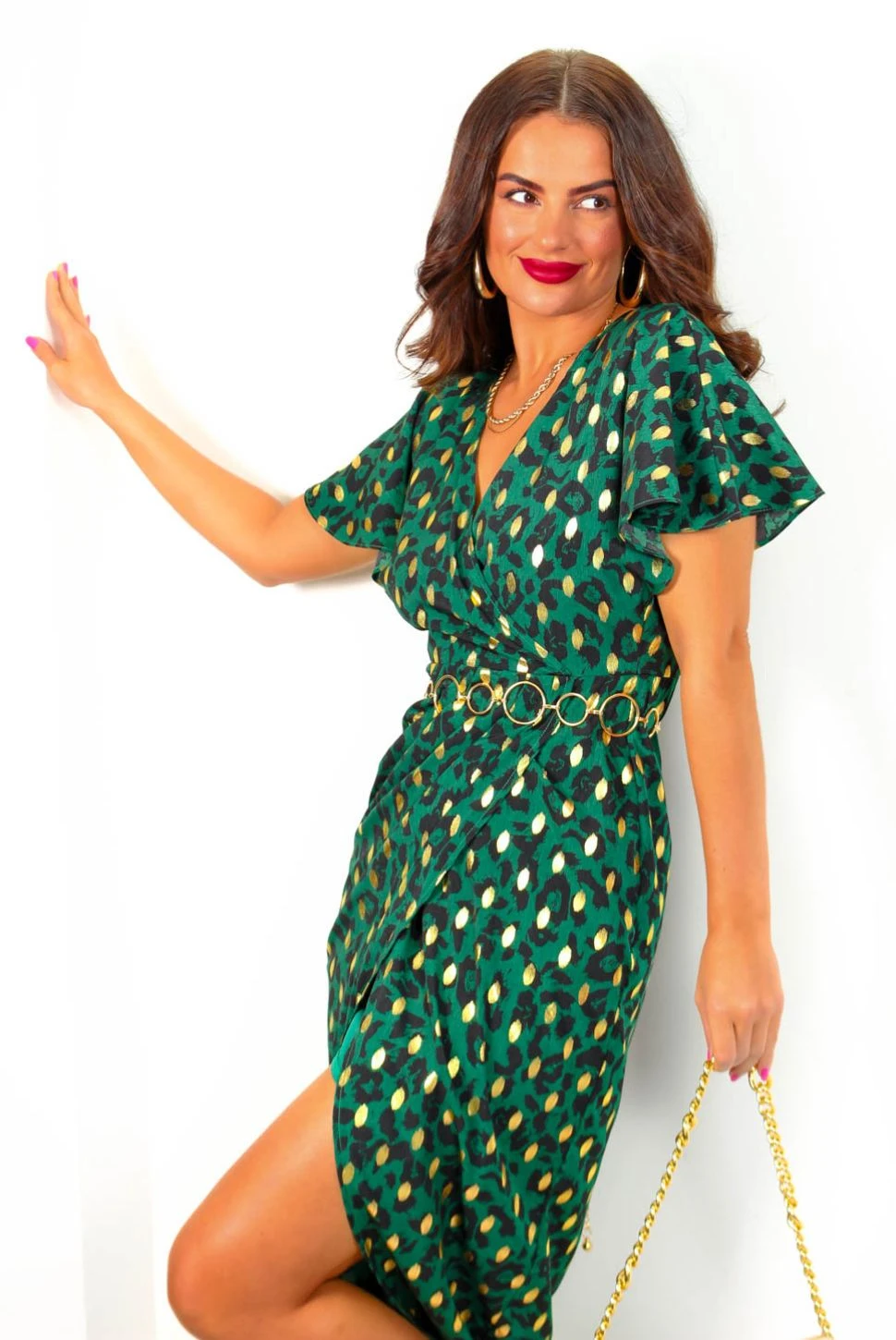 Adore Me - Forest Leopard Gold Spot Midi Dress 6 Adore Me - Forest Leopard Gold Spot Midi Dress - Image 6