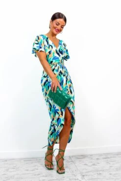 Adore Me - Mint Multi Abstract Midi Dress -Fashion Clothing Store AdoreMe MintMultiAbstractMidiDress2