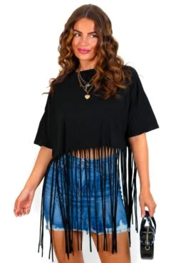 Ain't No Tassel - Black Oversized Top 9 Ain't No Tassel - Black Oversized Top -Fashion Clothing Store Ain tNoTassel BlackOversizedTop 5