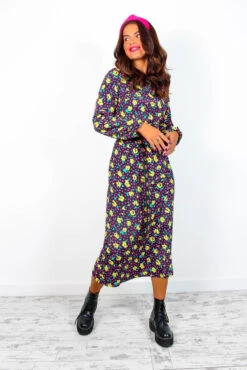 All The Attitude - Black Multi Rose Maxi Dress -Fashion Clothing Store AllTheAttitude BlackMultiRoseMaxiDress5