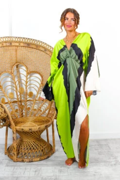 Anything But Ordinary - Khaki Lime Monochrome Abstract Print Batwing Midi Dress 11 Anything But Ordinary - Khaki Lime Monochrome Abstract Print Batwing Midi Dress -Fashion Clothing Store AnythingButOrdinary KhakiLimeMonochromeAbstractPrintBatwingMidiDress 2