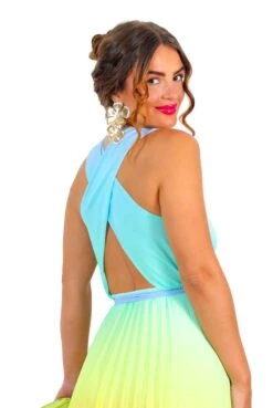 Artemis - Multi Ombre Print Pleated Midi Dress -Fashion Clothing Store Artemis MultiOmbrePrintPleatedMidiDress 6