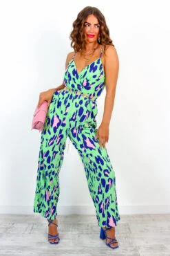 Be Fierce - Green Purple Blush Leopard Print Jumpsuit 10 Be Fierce - Green Purple Blush Leopard Print Jumpsuit -Fashion Clothing Store BeFierce GreenPurpleBlushLeopardPrintJumpsuit 4