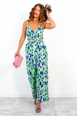 Be Fierce - Green Purple Blush Leopard Print Jumpsuit 12 Be Fierce - Green Purple Blush Leopard Print Jumpsuit -Fashion Clothing Store BeFierce GreenPurpleBlushLeopardPrintJumpsuit 6