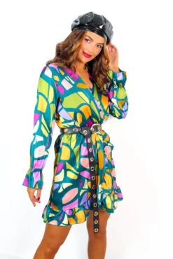 Better Shape Up - Forest Multi Abstract Mini Wrap Dress 12 Better Shape Up - Forest Multi Abstract Mini Wrap Dress -Fashion Clothing Store BetterShapeUp ForestMultiAbstractMiniWrapDress 6