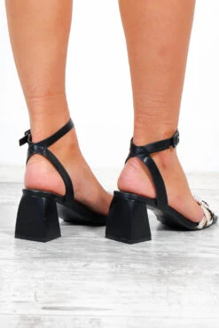 Better Weave Right Now - Black White Woven Braid Strap Mini Heels 7 Better Weave Right Now - Black White Woven Braid Strap Mini Heels -Fashion Clothing Store BetterWeaveRightNow BlackWhiteWovenBraidStrapMiniHeels 4