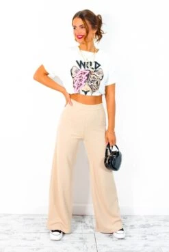 Big Ambitions - Stone Wide Leg Trouser -Fashion Clothing Store BigAmbitions StoneWideLegTrouser 2