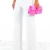 Big Ambitions - White Wide Leg Trousers