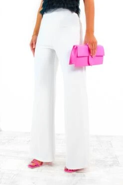 Big Ambitions - White Wide Leg Trousers