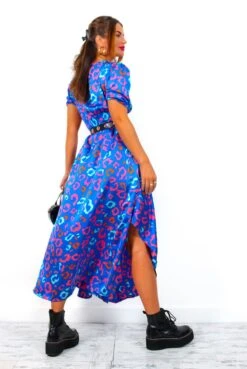 Born This Way - Blue Multi Animal Print Midi Dress -Fashion Clothing Store BornThisWay BlueMultiAnimalPrintMidiDress 4