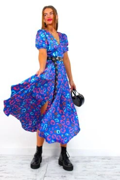 Born This Way - Blue Multi Animal Print Midi Dress -Fashion Clothing Store BornThisWay BlueMultiAnimalPrintMidiDress 6