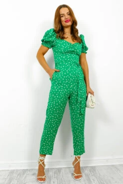 Call Me Sweetheart - Green Polka Dot Jumpsuit -Fashion Clothing Store CallMeSweetheart GreenPolkaDotJumpsuit6