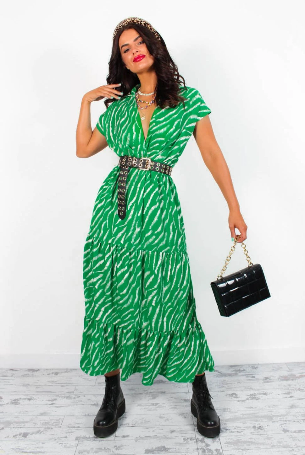 AX Paris Call My Name - Green Zebra Print Midi Dress 1 AX Paris Call My Name - Green Zebra Print Midi Dress