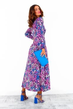 Caught Your Attention - Blue Pink Watercolour Leopard Midi Wrap Dress 15 Caught Your Attention - Blue Pink Watercolour Leopard Midi Wrap Dress -Fashion Clothing Store CaughtYourAttention BluePinkWatercolourLeopardMidiWrapDress 4