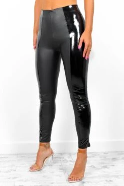 Change The Channel - Black Panel Leggings -Fashion Clothing Store ChangeTheChannel BlackPanelLeggings 1