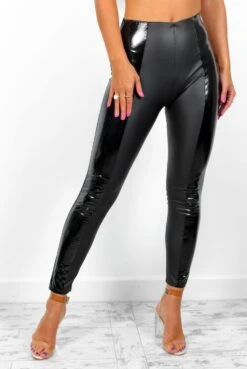 Change The Channel - Black Panel Leggings