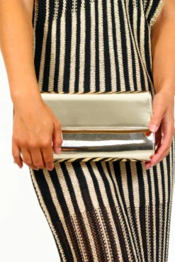 Clutch My Hand - Gold Metallic Clutch Bag 6 Clutch My Hand - Gold Metallic Clutch Bag -Fashion Clothing Store ClutchMyHand GoldMetallicClutchBag 2