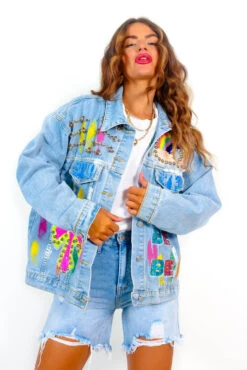 Cool Girl - Embellished Denim Jacket -Fashion Clothing Store CoolGirl EmbellishedDenimJacket 3