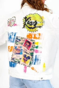 Cool Girl - White Embellished Denim Jacket -Fashion Clothing Store CoolGirl WhiteEmbellishedDenimJacket 4