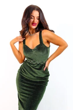 Cute But Sexy - Forest Velvet Glitter Mini Dress -Fashion Clothing Store CuteButSexy ForestVelvetGlitterMiniDress 4