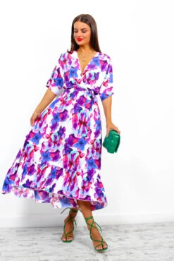 Dolce Vita - Blue Purple Floral Print Maxi Dress -Fashion Clothing Store DolceVita BluePurpleFloralPrintMaxiDress1
