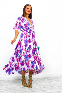 Dolce Vita - Blue Purple Floral Print Maxi Dress -Fashion Clothing Store DolceVita BluePurpleFloralPrintMaxiDress3