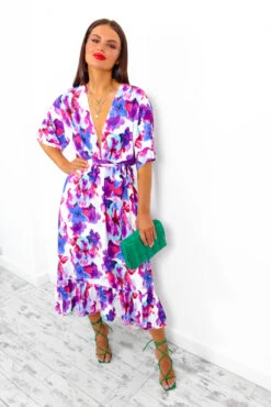 Dolce Vita - Blue Purple Floral Print Maxi Dress -Fashion Clothing Store DolceVita BluePurpleFloralPrintMaxiDress5
