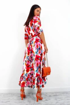 Dolce Vita - White Red Floral Maxi Dress 16 Dolce Vita - White Red Floral Maxi Dress -Fashion Clothing Store DolceVita WhiteRedFloralMaxiDress3