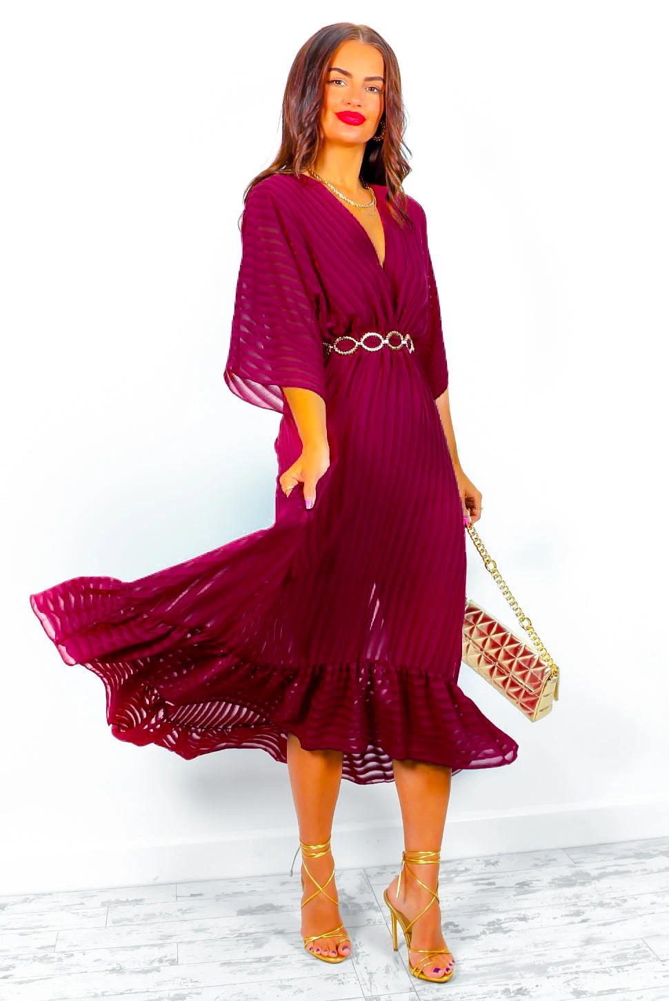 Dolce Vita - Wine Midi Dress 4 Dolce Vita - Wine Midi Dress - Image 4