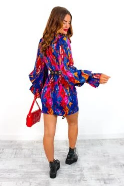 Don't Sleeve Me - Cobalt Abstract Mini Dress 12 Don't Sleeve Me - Cobalt Abstract Mini Dress -Fashion Clothing Store Don tSleeveMe CobaltAbstractMiniDress 1