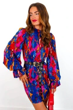 Don't Sleeve Me - Cobalt Abstract Mini Dress 15 Don't Sleeve Me - Cobalt Abstract Mini Dress -Fashion Clothing Store Don tSleeveMe CobaltAbstractMiniDress 5