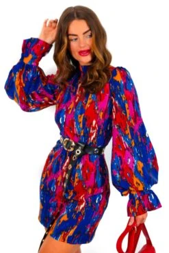 Don't Sleeve Me - Cobalt Abstract Mini Dress 11 Don't Sleeve Me - Cobalt Abstract Mini Dress -Fashion Clothing Store Don tSleeveMe CobaltAbstractMiniDress 6