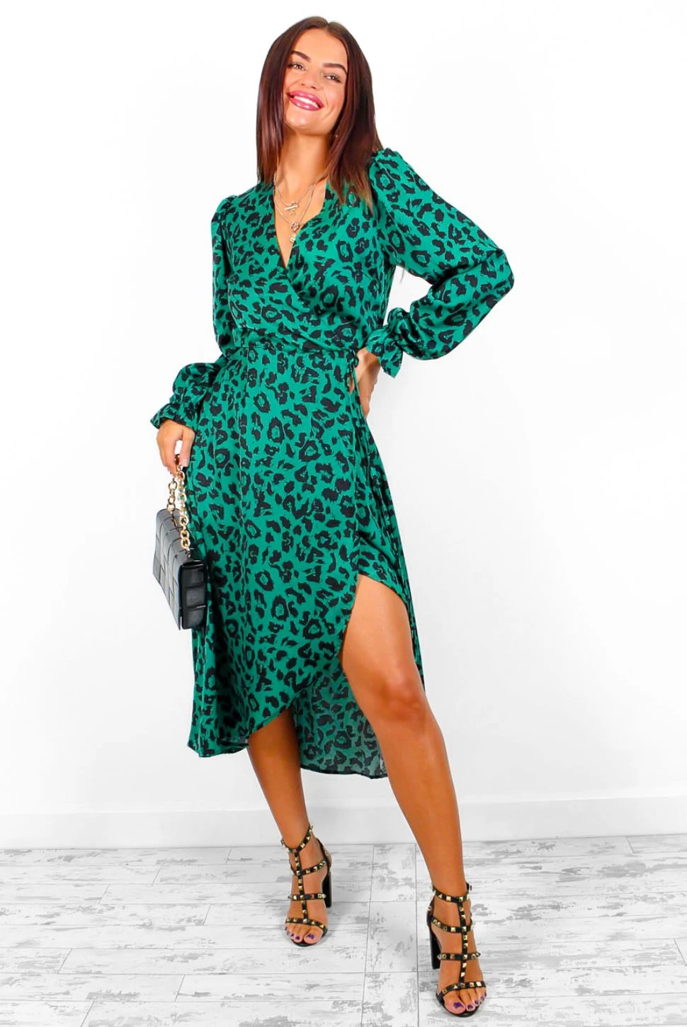 AX Paris Dont Tame Me - Forest Leopard Midi Wrap Dress 1 AX Paris Dont Tame Me - Forest Leopard Midi Wrap Dress