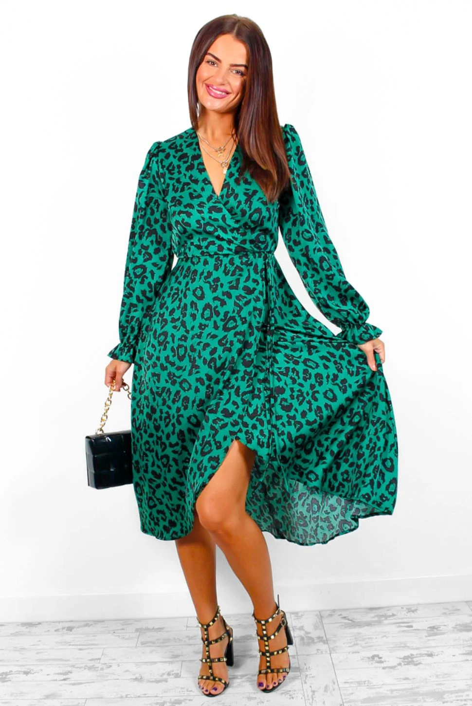 AX Paris Dont Tame Me - Forest Leopard Midi Wrap Dress 5 AX Paris Dont Tame Me - Forest Leopard Midi Wrap Dress - Image 5