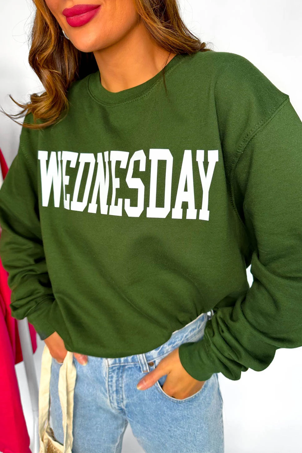Dressed Like A Day Dream - Forest White Wednesday Sweatshirt 2 Dressed Like A Day Dream - Forest White Wednesday Sweatshirt - Image 2