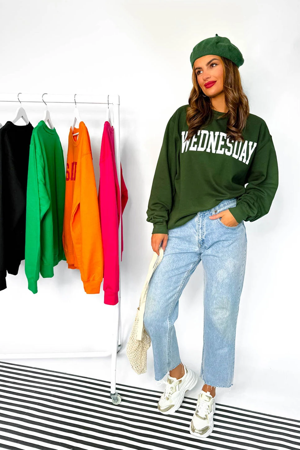 Dressed Like A Day Dream - Forest White Wednesday Sweatshirt 1 Dressed Like A Day Dream - Forest White Wednesday Sweatshirt