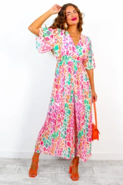 Dressing The Part - Pink Multi Leopard Pleated Jumpsuit 15 Dressing The Part - Pink Multi Leopard Pleated Jumpsuit -Fashion Clothing Store DressingThePart PinkMultiLeopardPleatedJumpsuit 2