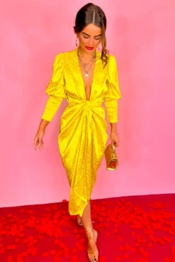 Glamorous Drive Em Wild - Mustard Leopard Jacquard Midi Wrap Dress 20 Glamorous Drive Em Wild - Mustard Leopard Jacquard Midi Wrap Dress -Fashion Clothing Store Drive Em Wild Mustard Leopard Jacquard Midi Wrap Dress 5