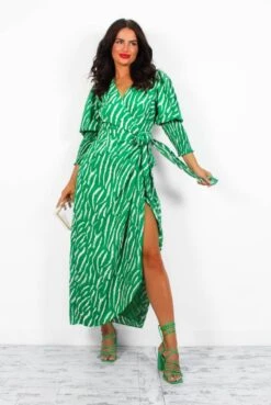 Glamorous Drive Em Wild - Green Zebra Midi Wrap Dress 12 Glamorous Drive Em Wild - Green Zebra Midi Wrap Dress -Fashion Clothing Store DriveEmWild GreenZebraMidiWrapDress1