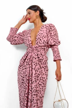 Glamorous Drive Em Wild - Blush Printed Midi Wrap Dress 14 Glamorous Drive Em Wild - Blush Printed Midi Wrap Dress -Fashion Clothing Store Drive EmWild BlushPrintedMidiWrapDress 6