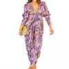 Glamorous Drive Em Wild - Pink Multi Animal Print Midi Wrap Dress
