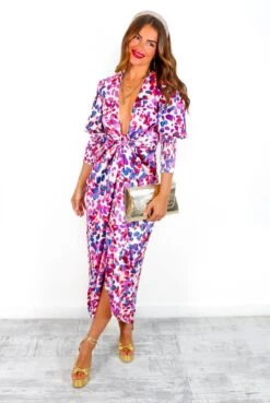 Glamorous Drive 'Em Wild - Pink Purple Spotted Midi Wrap Dress 17 Glamorous Drive 'Em Wild - Pink Purple Spotted Midi Wrap Dress -Fashion Clothing Store Drive EmWild PinkPurpleSpottedMidiWrapDress