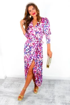Glamorous Drive 'Em Wild - Pink Purple Spotted Midi Wrap Dress 18 Glamorous Drive 'Em Wild - Pink Purple Spotted Midi Wrap Dress -Fashion Clothing Store Drive EmWild PinkPurpleSpottedMidiWrapDress 3