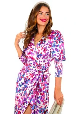 Glamorous Drive 'Em Wild - Pink Purple Spotted Midi Wrap Dress 21 Glamorous Drive 'Em Wild - Pink Purple Spotted Midi Wrap Dress -Fashion Clothing Store Drive EmWild PinkPurpleSpottedMidiWrapDress 4