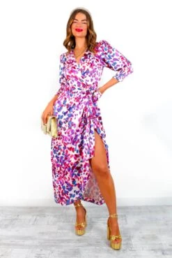 Glamorous Drive 'Em Wild - Pink Purple Spotted Midi Wrap Dress 16 Glamorous Drive 'Em Wild - Pink Purple Spotted Midi Wrap Dress -Fashion Clothing Store Drive EmWild PinkPurpleSpottedMidiWrapDress 5