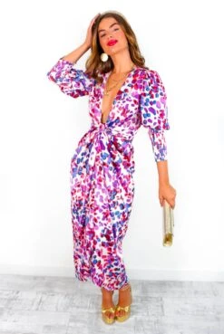 Glamorous Drive 'Em Wild - Pink Purple Spotted Midi Wrap Dress 14 Glamorous Drive 'Em Wild - Pink Purple Spotted Midi Wrap Dress -Fashion Clothing Store Drive EmWild PinkPurpleSpottedMidiWrapDress 7