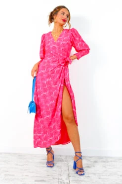 Glamorous Drive 'Em Wild - Red Pink Watercolour Rose Midi Wrap Dress 9 Glamorous Drive 'Em Wild - Red Pink Watercolour Rose Midi Wrap Dress -Fashion Clothing Store Drive EmWild RedPinkWatercolourRoseMidiWrapDress 2
